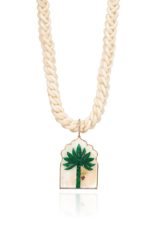 Quartz Diamond Pearl Window Necklace-YELLOW GOLD-JEWELRYFINE JEWELNECKLACE O-SILVIA FURMANOVICH