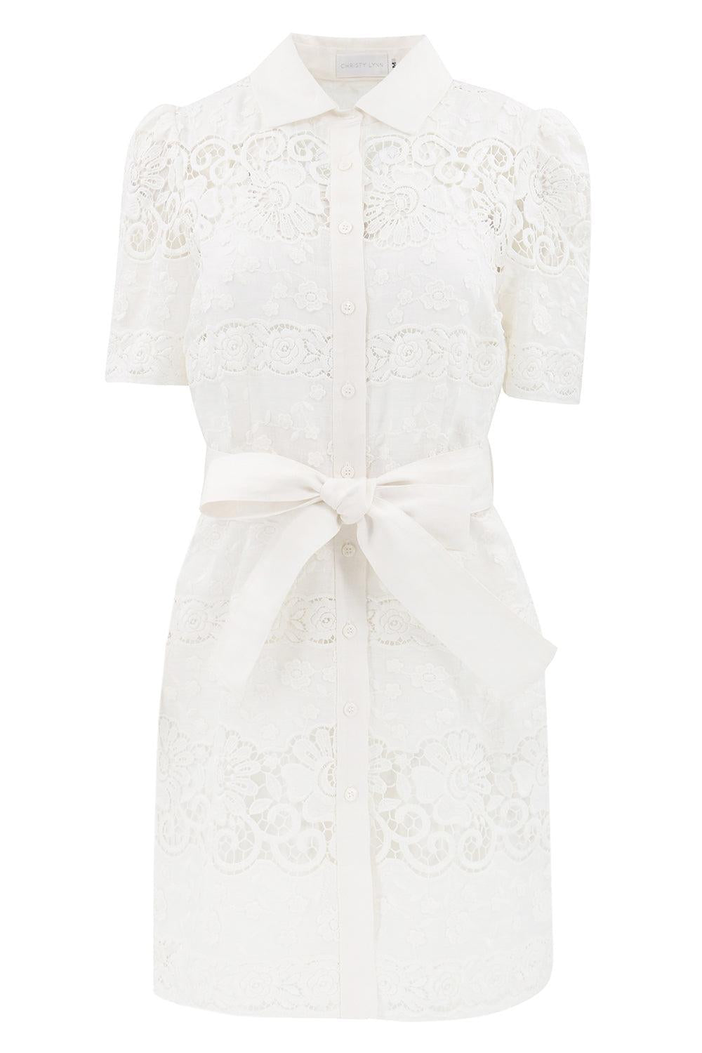 Valencia Dress - White-WHITE-0-CLOTHINGDRESSCASUAL-CHRISTY LYNN