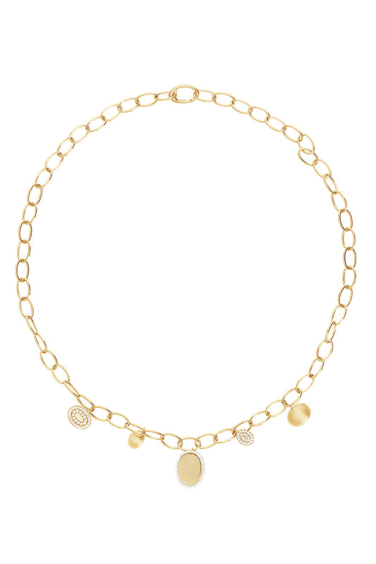 Alternating Boule Link Sway Necklace