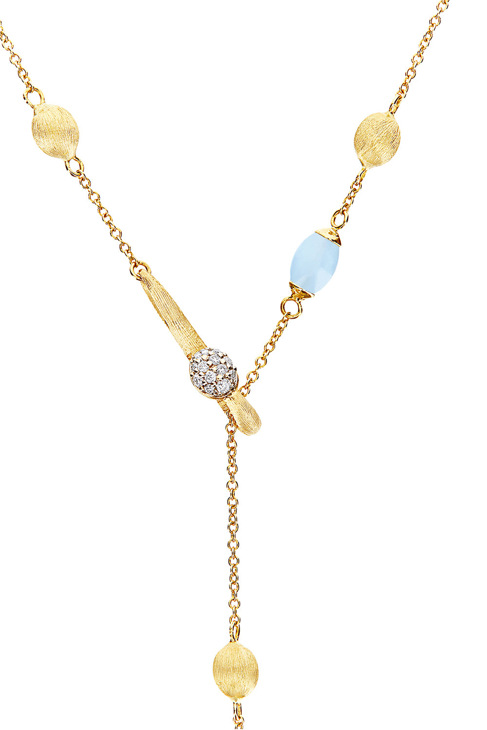Aquamarine Diamond Soffio Necklace