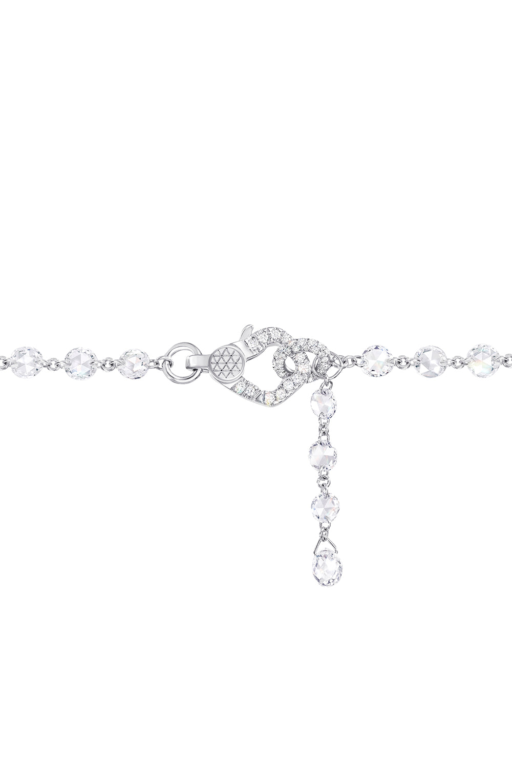 Diamond Blossom Stone Ethereal Necklace-WHITE GOLD-JEWELRYFINE JEWELNECKLACE O-64 FACETS
