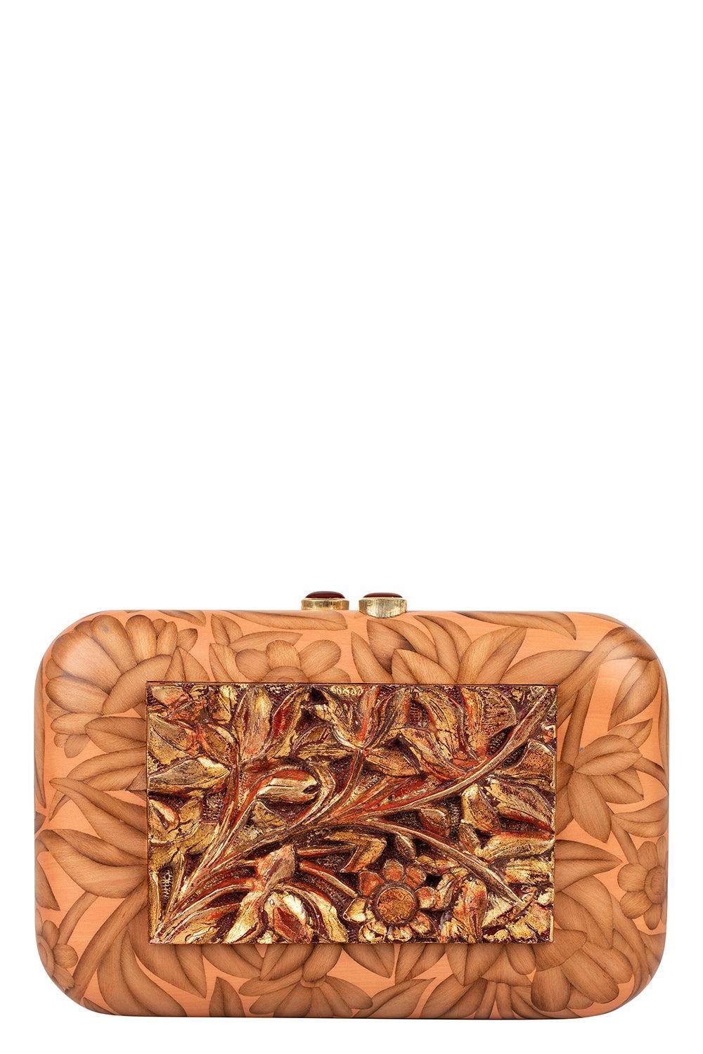 Agate Burnished Wood Plaque Clutch-YELLOW GOLD-JEWELRYFINE JEWELMISC-SILVIA FURMANOVICH