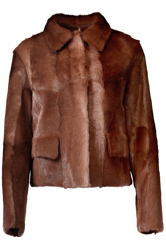 Button Front Fur Jacket