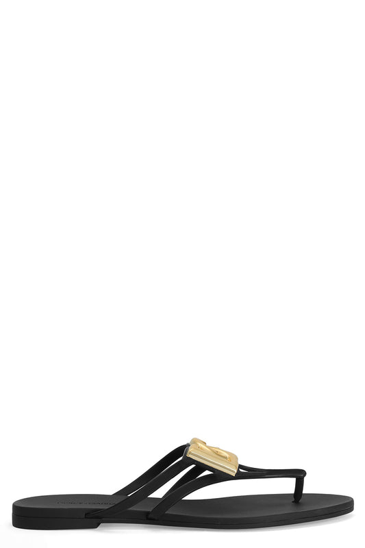 Rubber Thong Sandal - Black