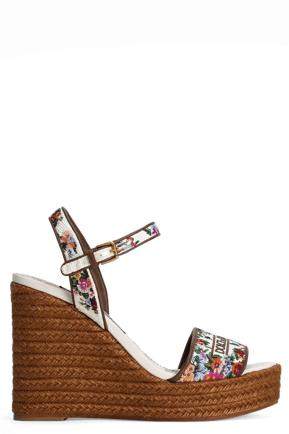 Wedge Sandal-FLORAL-36-SHOESANDAL-DOLCE & GABBANA