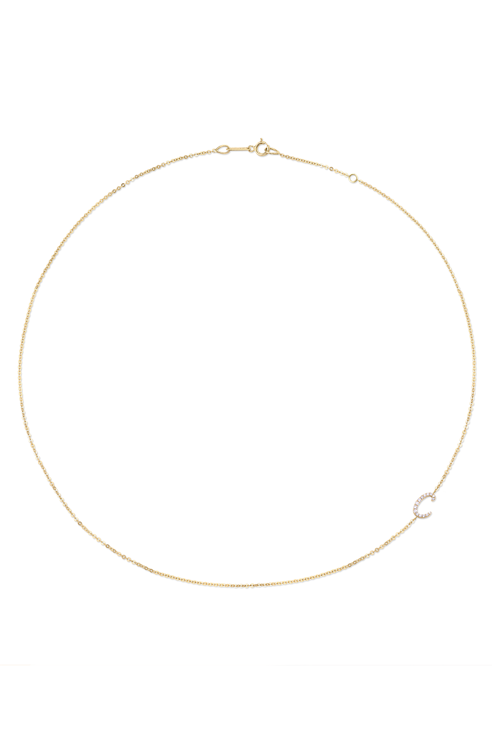 Diamond Double Sided Initial Necklace