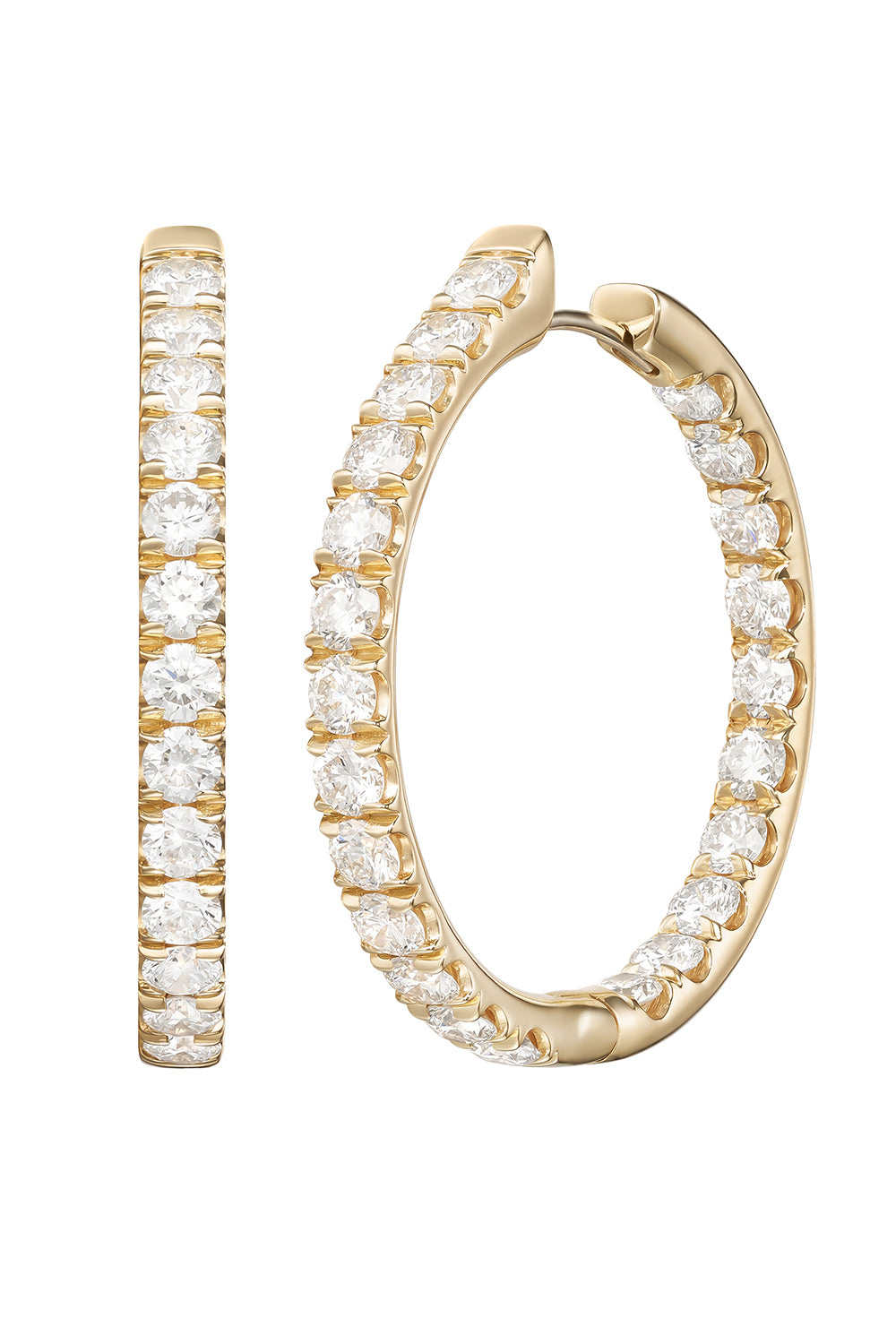 Diamond Large Clara Hoop Earrings