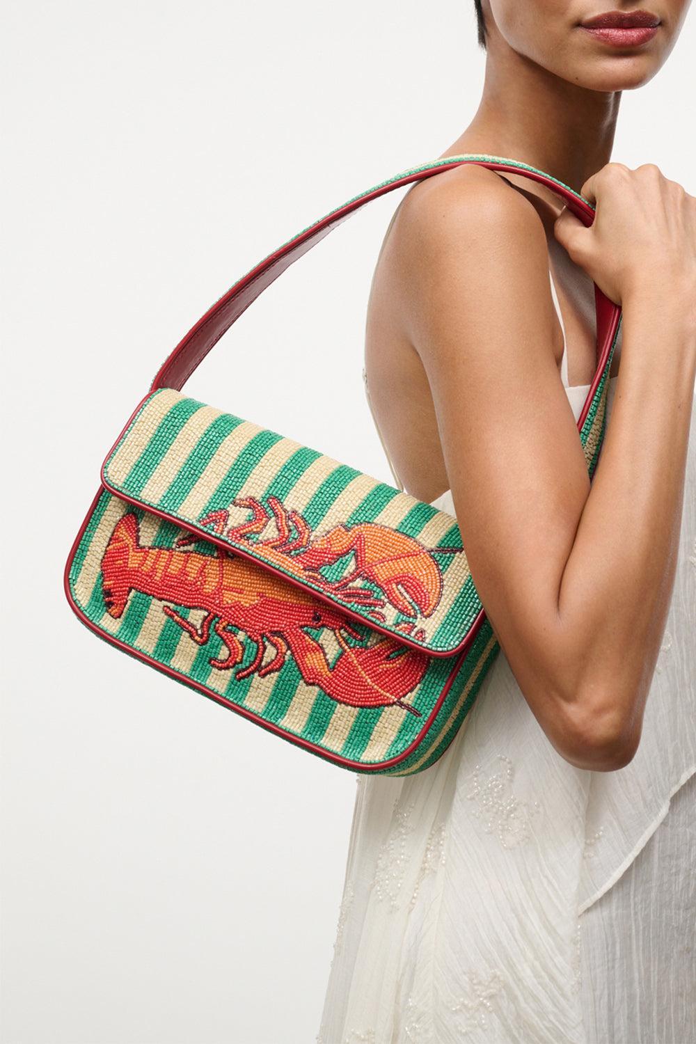 Tommy Beaded Bag - Summer Lobster-NOVELTY-HANDBAGTOP HANDLE-STAUD