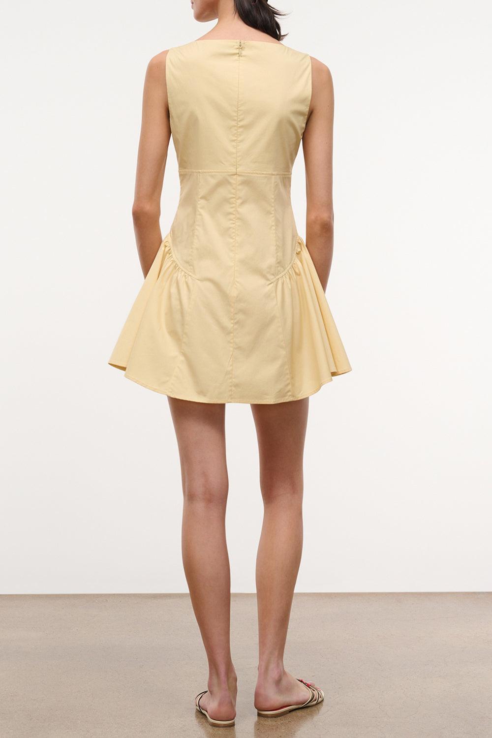 Gwen Mini Dress - Butter-YELLOW-2-CLOTHINGDRESSCASUAL-STAUD