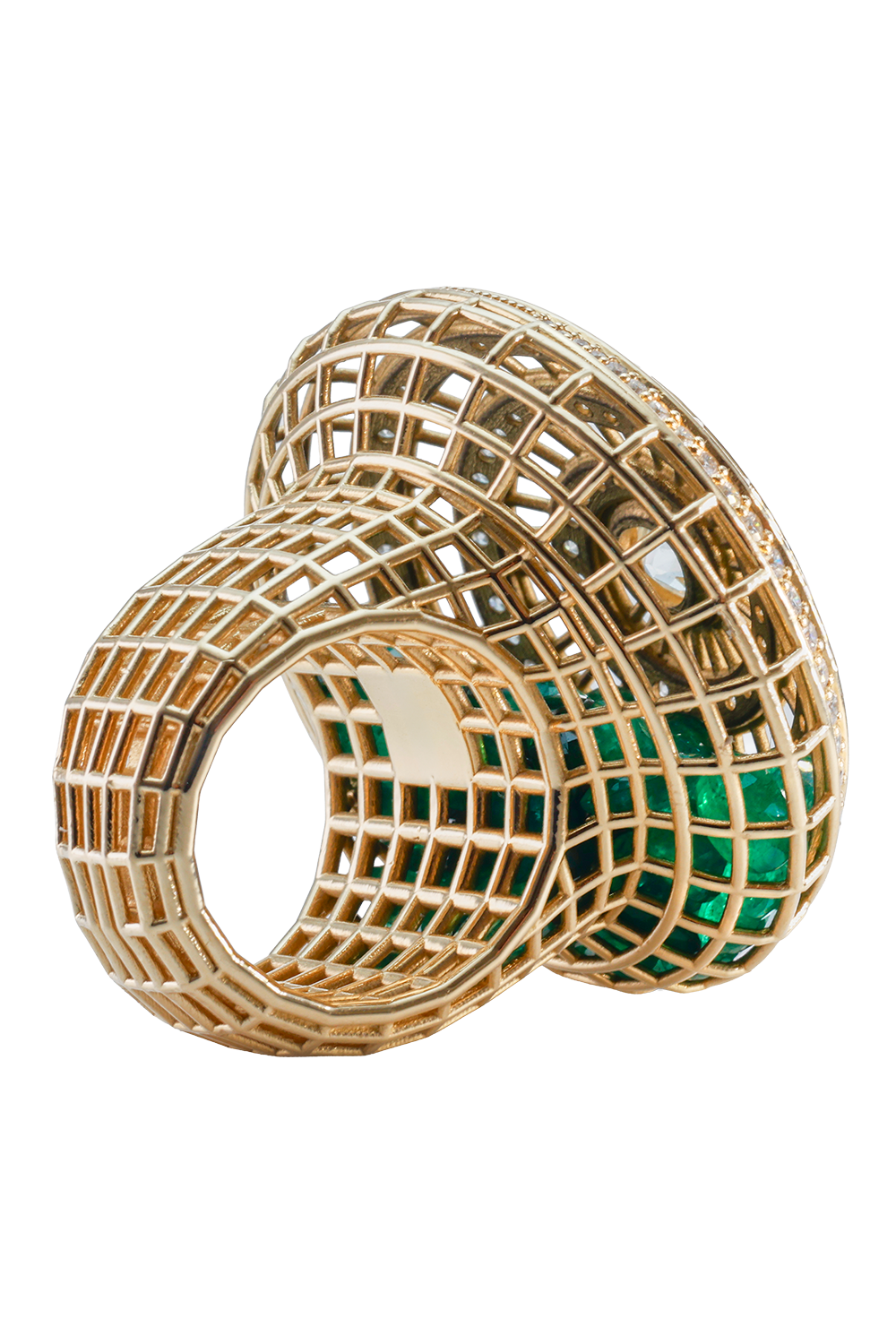Diamond Mushroom Cagey Ring