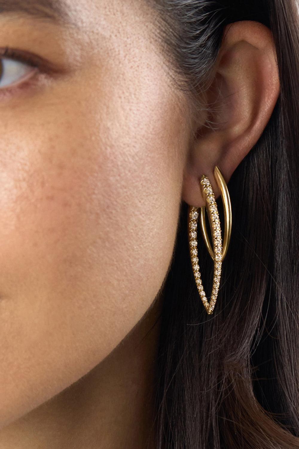 Large Cristina Partial Diamond Earrings-YELLOW GOLD-L-JEWELRYFINE JEWELEARRING-MELISSA KAYE