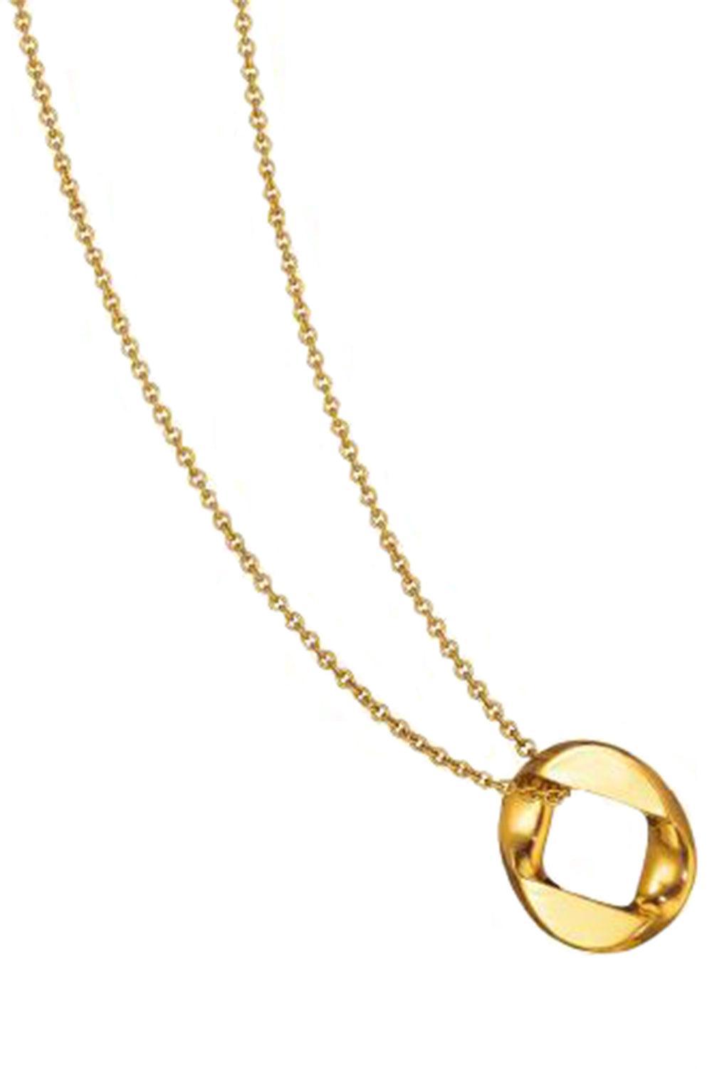 Curb Link Pendant Necklace-YELLOW GOLD-18-JEWELRYFINE JEWELNECKLACE O-VERDURA