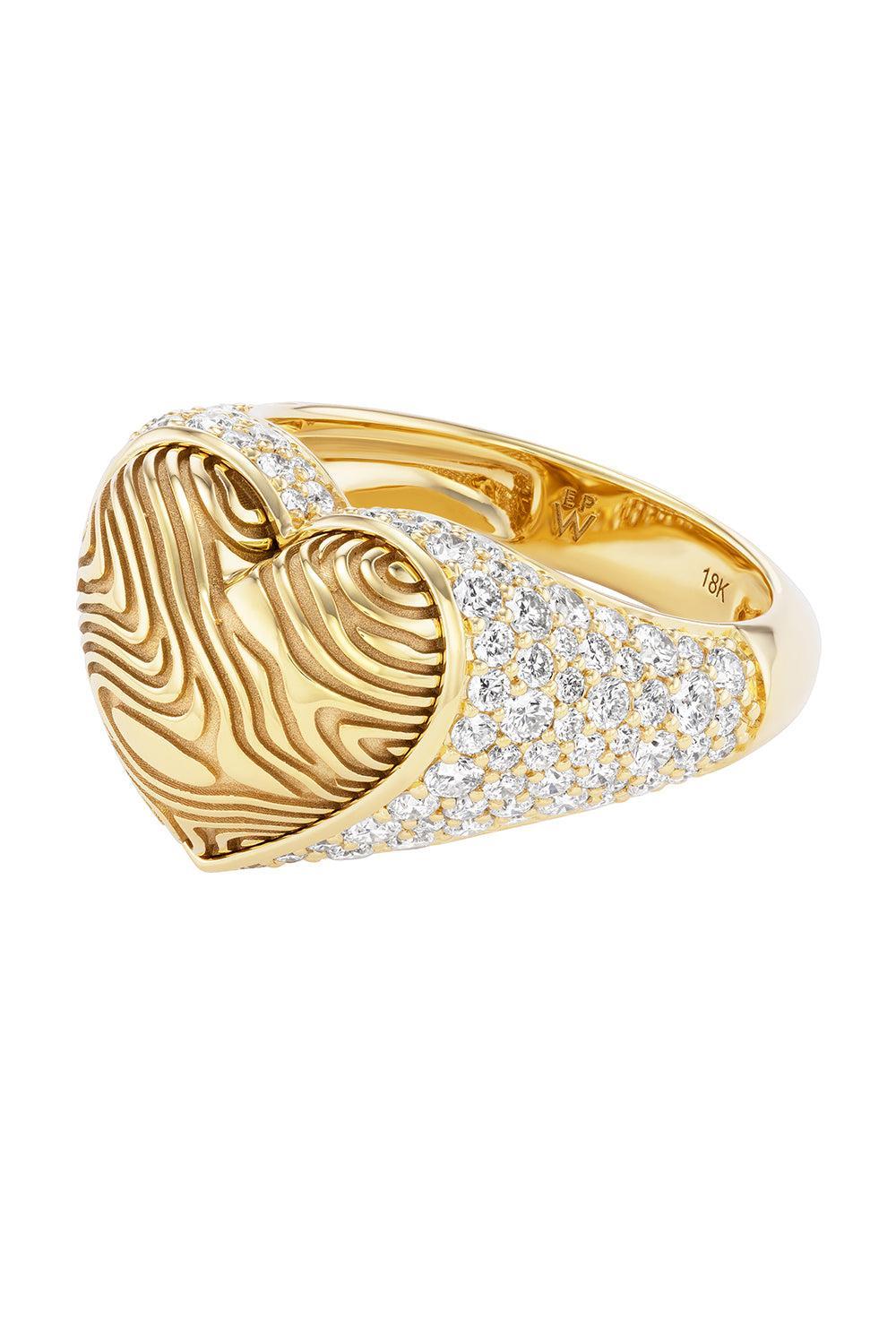 Diamond Heart Ripple Ring-YELLOW GOLD-7-JEWELRYFINE JEWELRING-EMILY P WHEELER