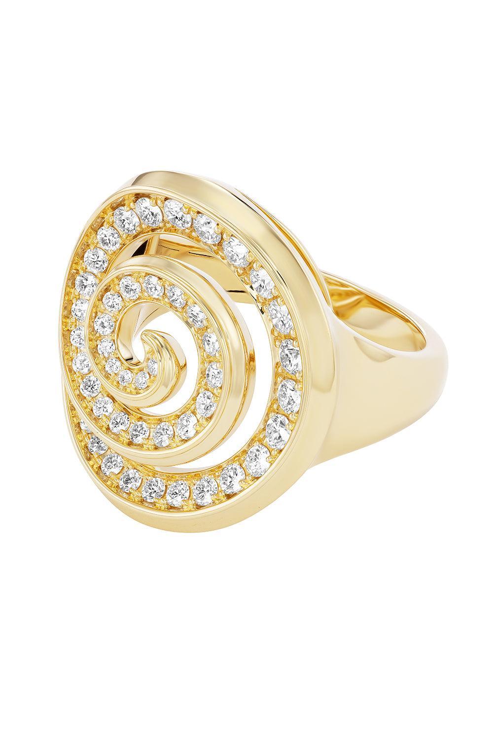 Diamond Spiral Ring-YELLOW GOLD-7-JEWELRYFINE JEWELRING-EMILY P WHEELER