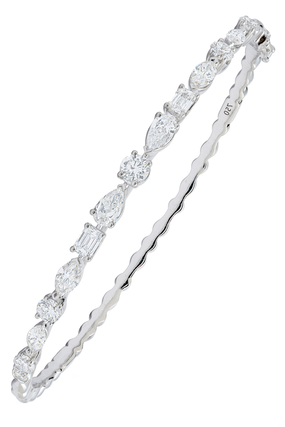 Diamond Multi-Shape Bangle Bracelet