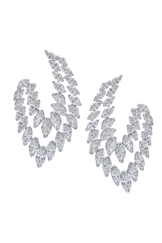 Diamond Marquise Drop Earrings
