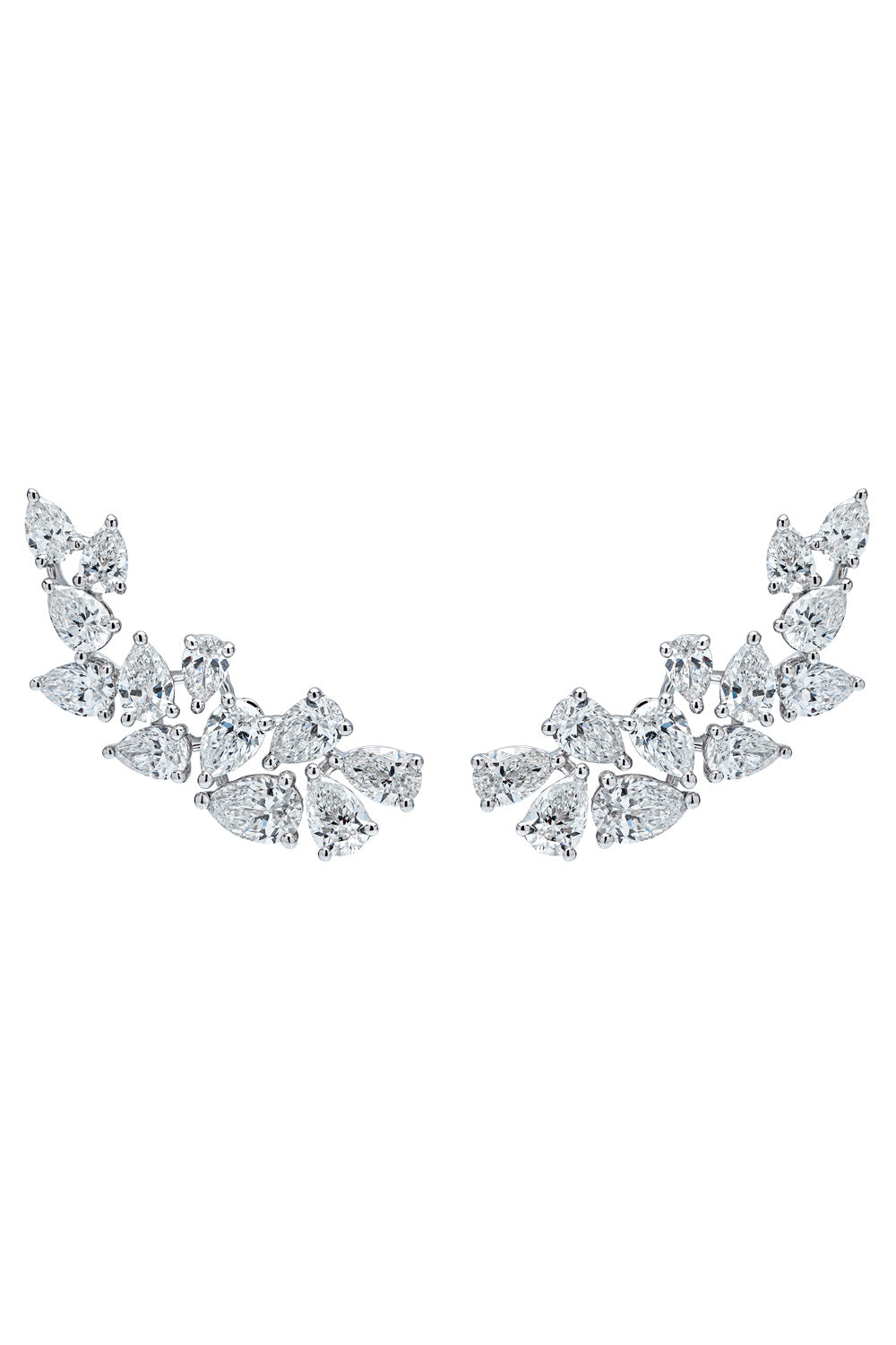 Diamond Crawler Earrings-WHITE GOLD-JEWELRYFINE JEWELEARRING-ARZANO