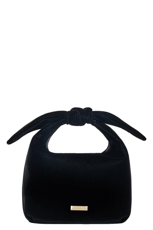 Bow Tie Hobo Mini Bag - Black Light Gold-BLKLTGD-HANDBAGTOP HANDLE-AQUAZZURA