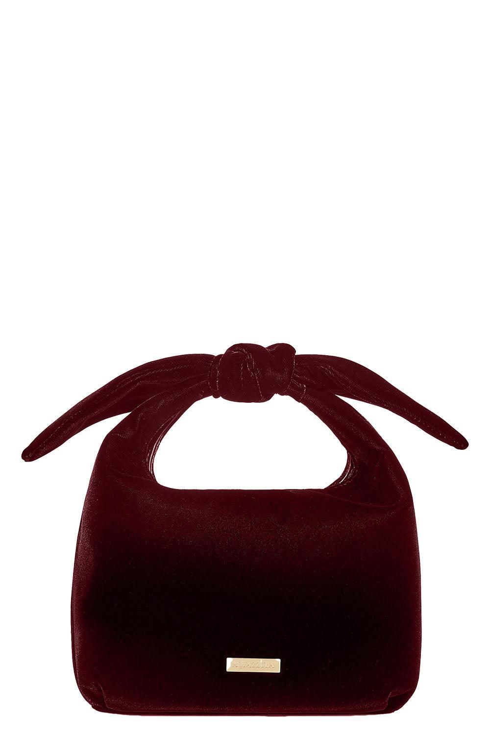 Bow Tie Hobo Mini Bag - Merlot Light Gold-MERLOTGD-HANDBAGTOP HANDLE-AQUAZZURA