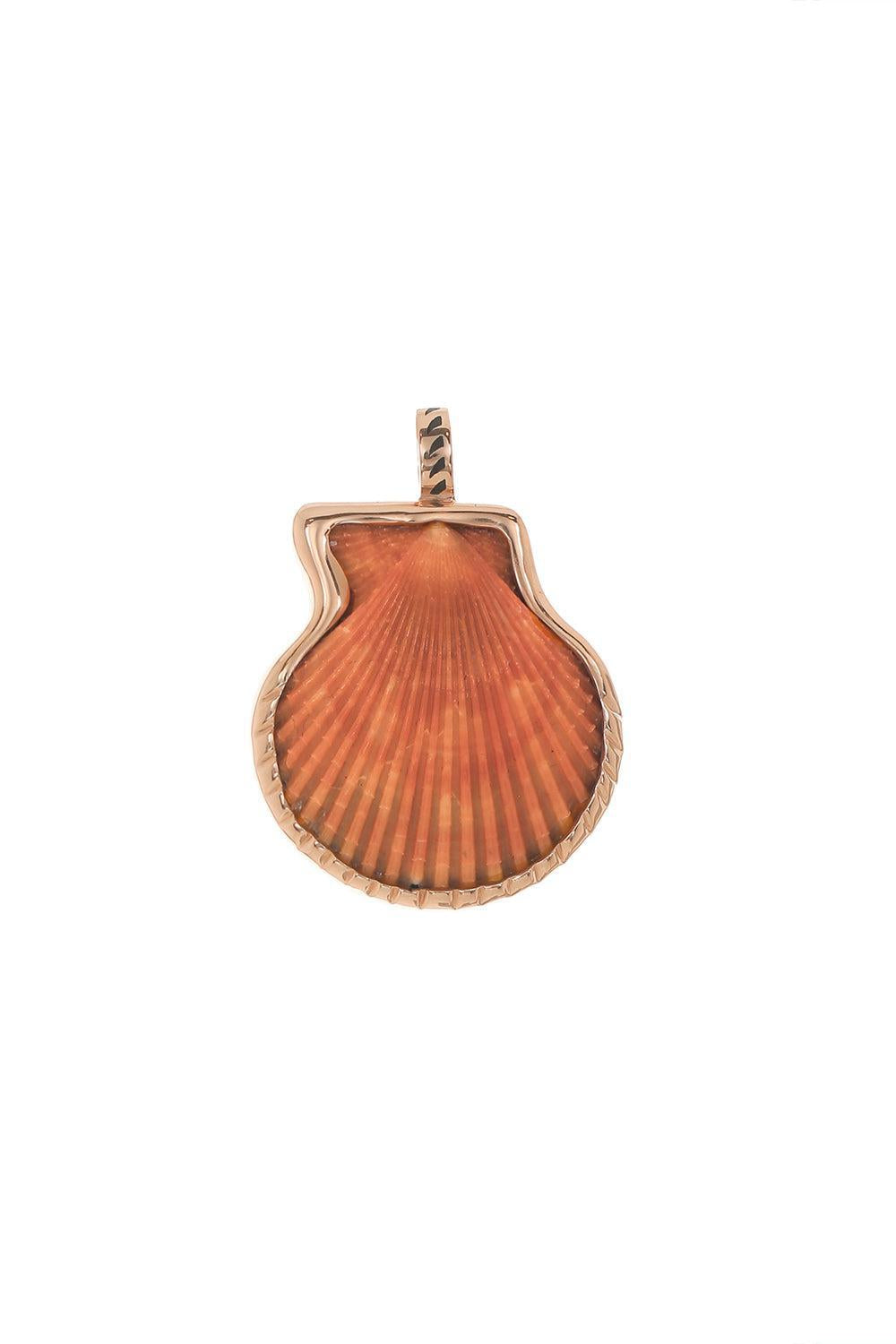 Medium Natural Clam Pendant-ROSE GOLD-M-JEWELRYFINE JEWELPENDANT-DEZSO BY SARA BELTRAN