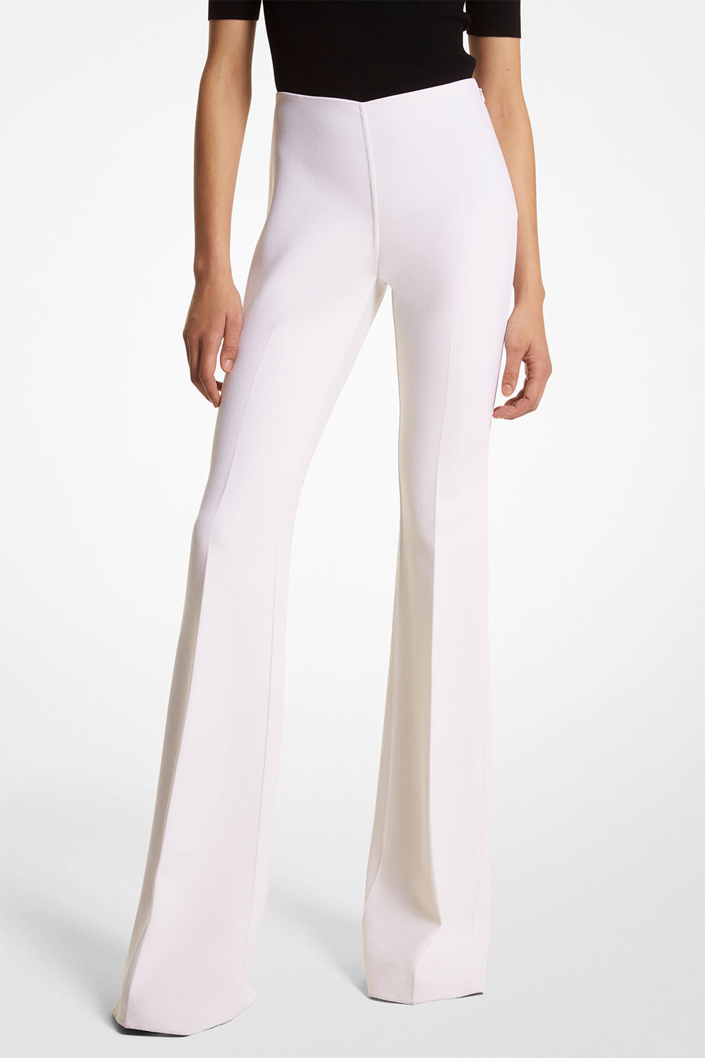 MICHAEL KORS COLLECTION-Side Zip Flare Pant - Ivory-