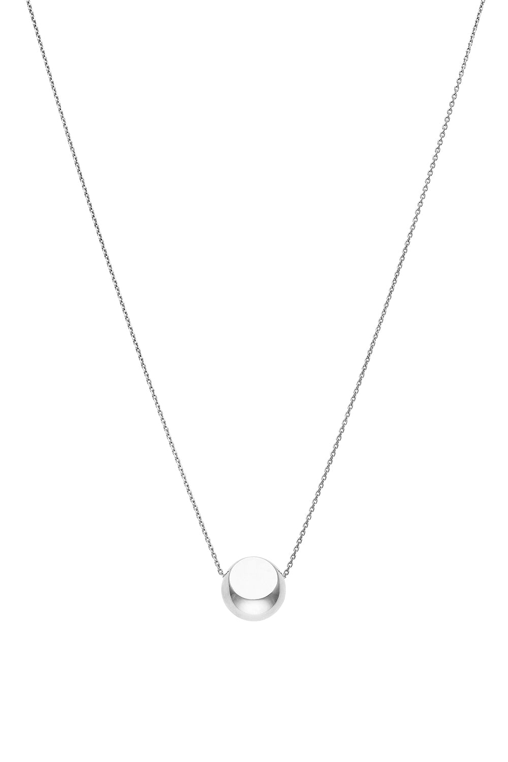 Semi-Orb Necklace - White Gold