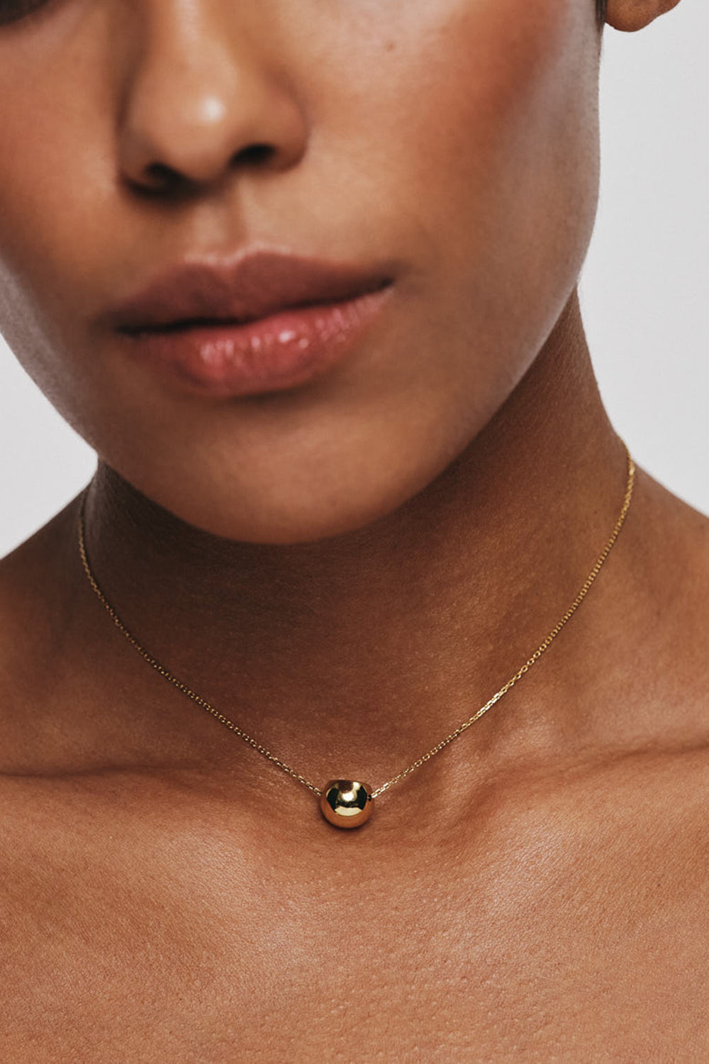 Semi-Orb Necklace - Yellow Gold
