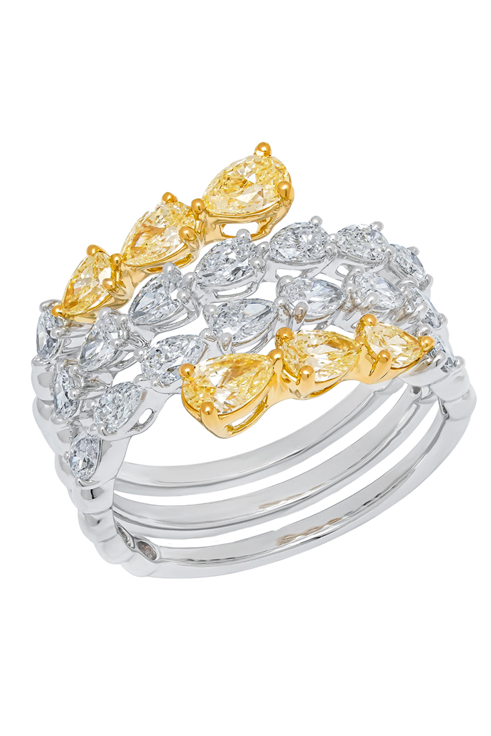 Diamond Four Row Ring