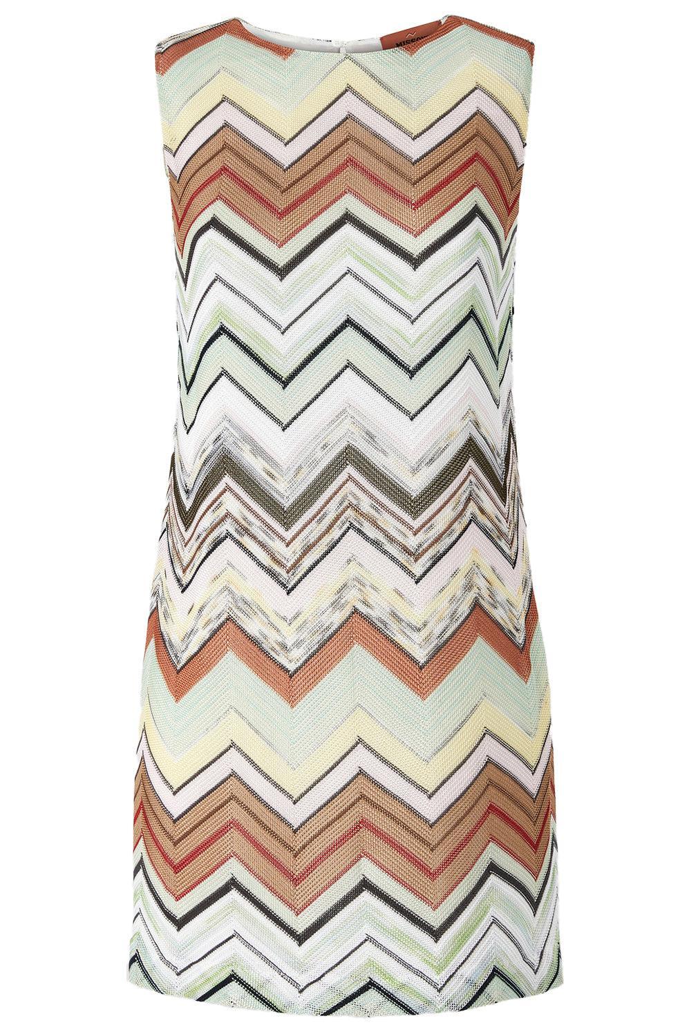 Sleeveless Short Knit Dress-GNCAWHPK-38-CLOTHINGDRESSCASUAL-MISSONI