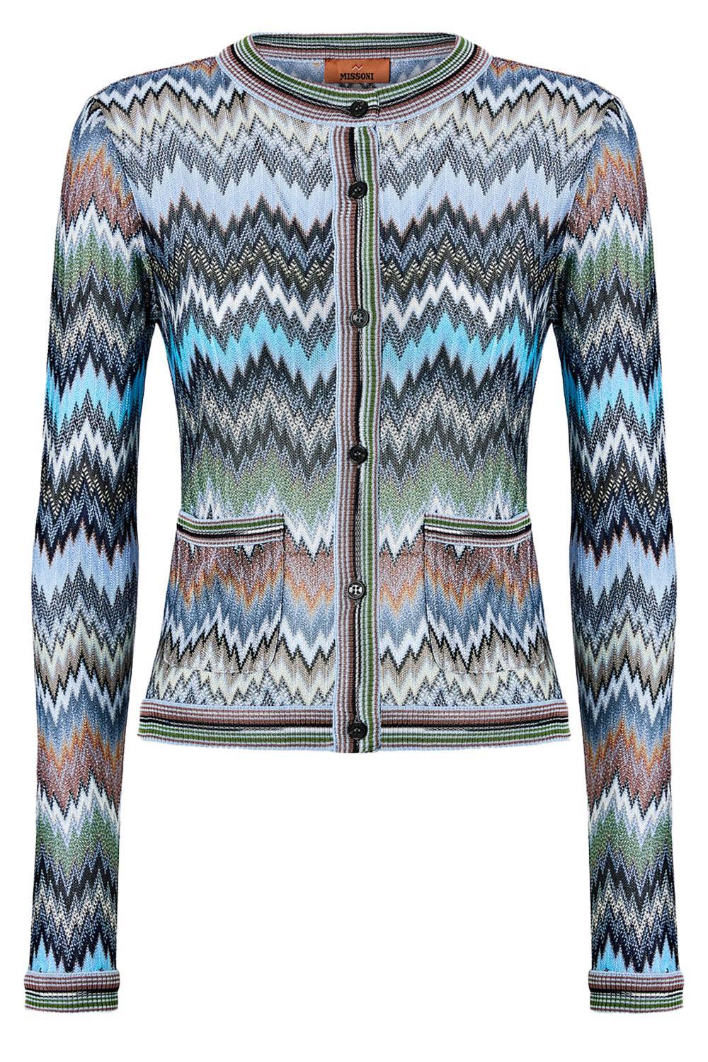 Buttoned Cardigan-MLTIBLUE-38-CLOTHINGTOPCARDIGAN-MISSONI