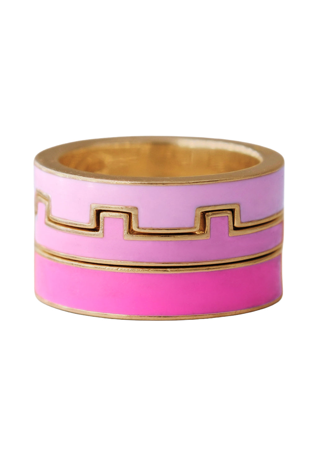 Pink Tetris Trio Ring