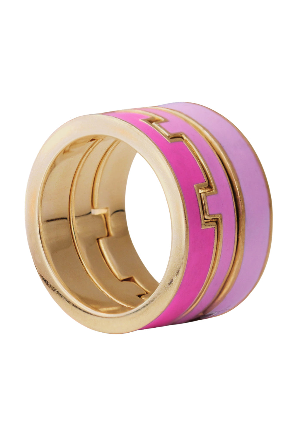 Pink Tetris Trio Ring