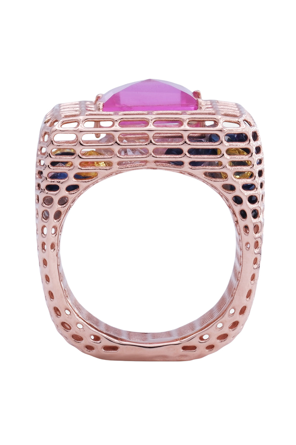 Pink Sapphire Loud Cagey Ring