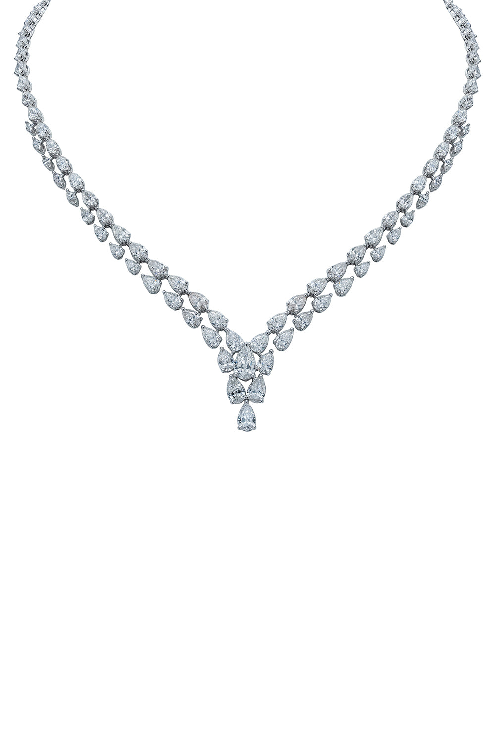 Diamond Pear Necklace