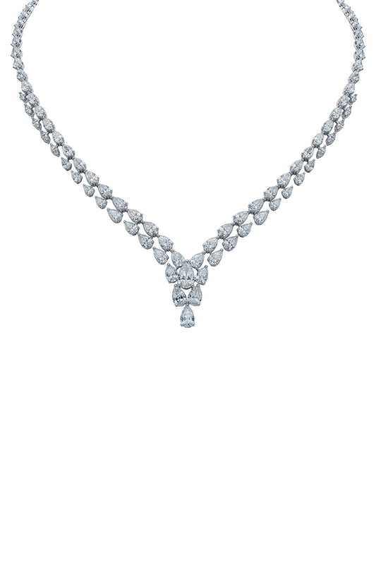 Diamond Pear Necklace