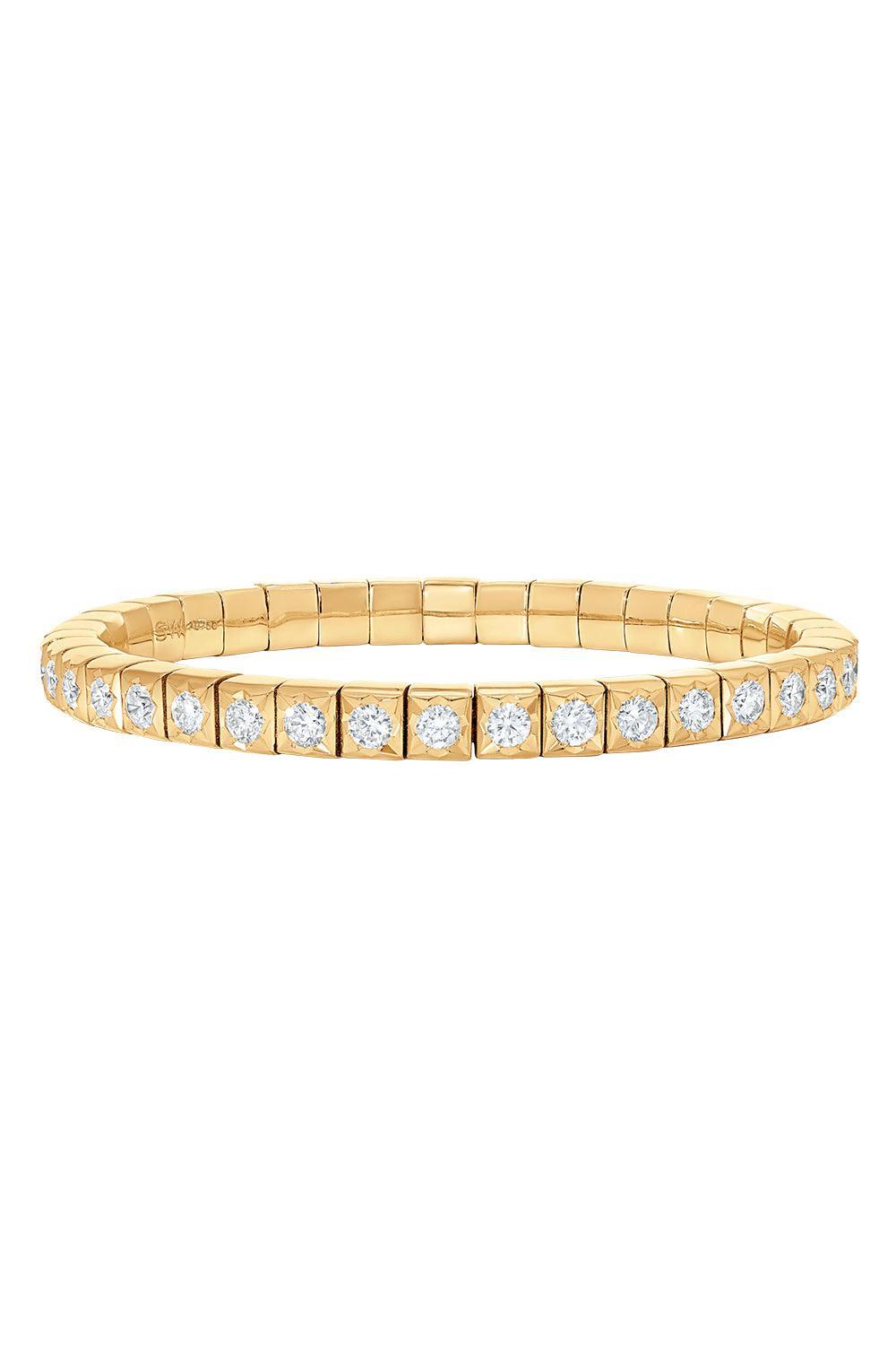 Diamond Stretch Bracelet-YELLOW GOLD-JEWELRYFINE JEWELBRACELET O-SARA WEINSTOCK