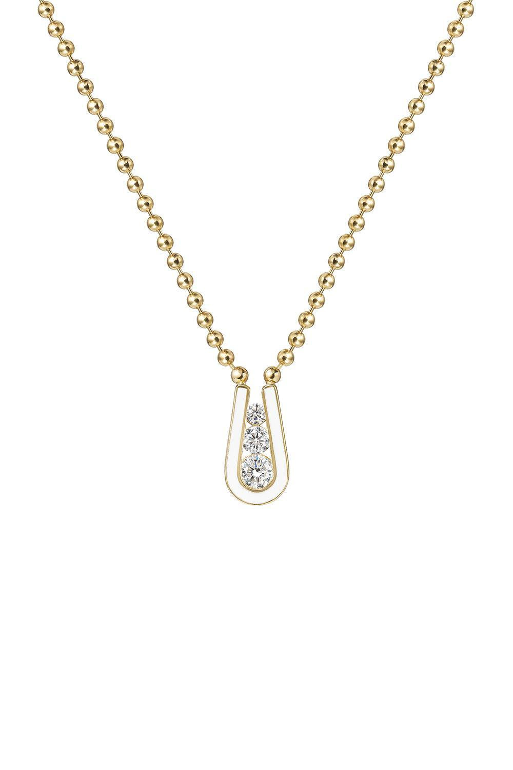 Diamond White Daphne Pendant Necklace-YELLOW GOLD-JEWELRYFINE JEWELNECKLACE O-MELISSA KAYE