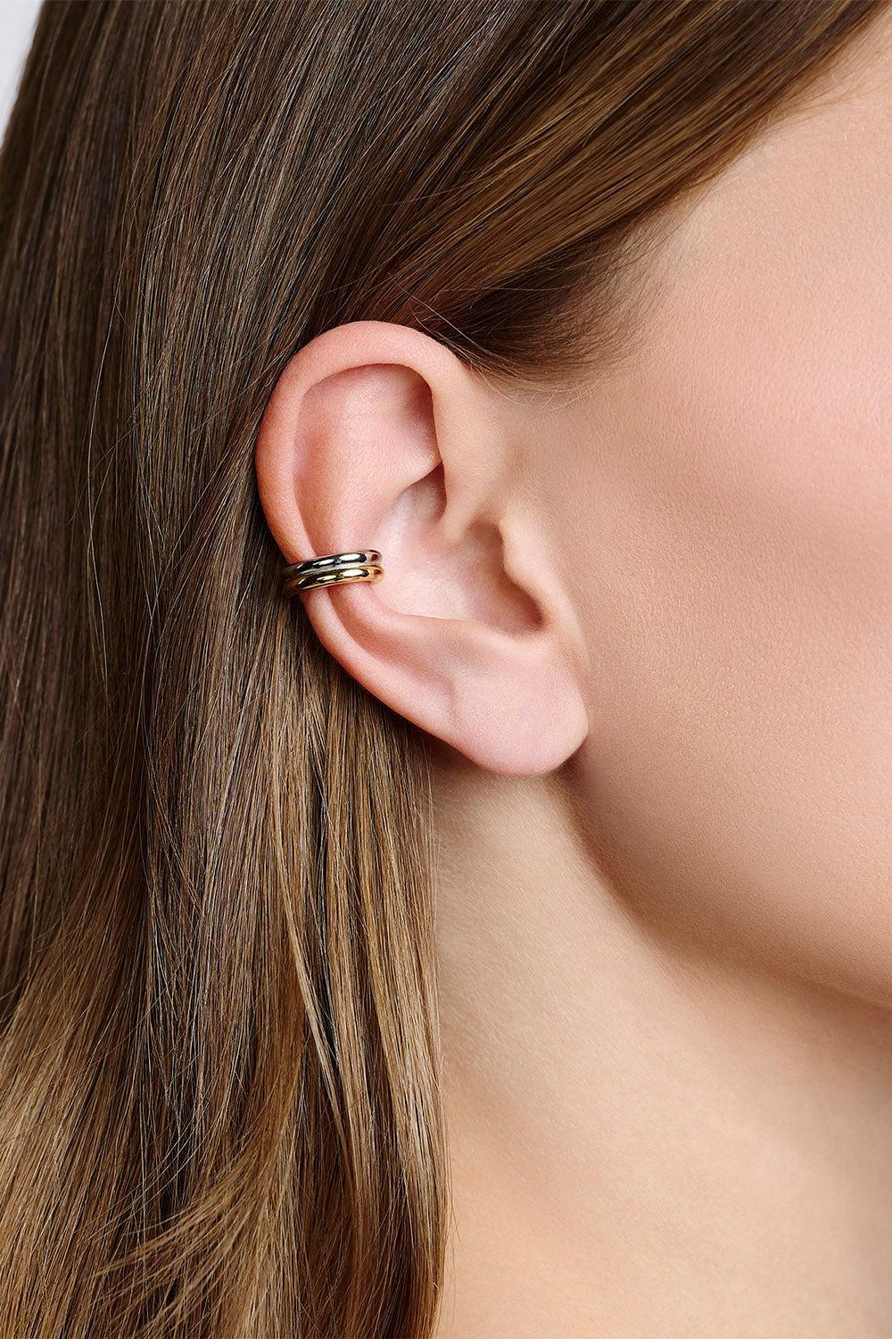Two-Tone Thread Ear Cuff-WHT YLW-JEWELRYBOUTIQUEEARRING-JENNIFER FISHER