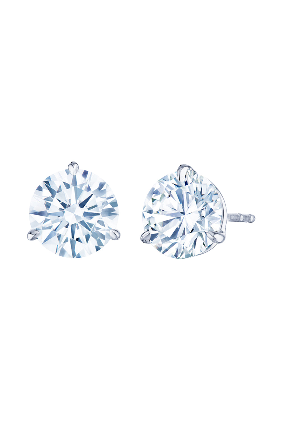 Round Diamond Stud Earrings - 5ct