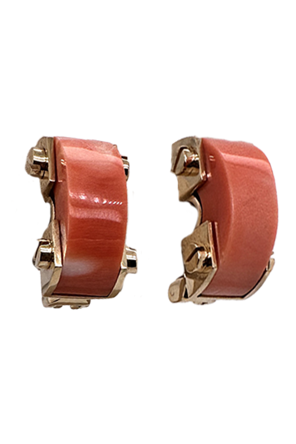  Mediterranean Coral Bridge Earrings-YELLOW GOLD-JEWELRYFINE JEWELEARRING-ALETTO BROTHERS 