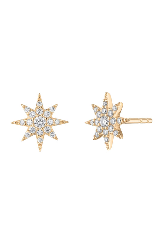 Diamond North Star Earrings