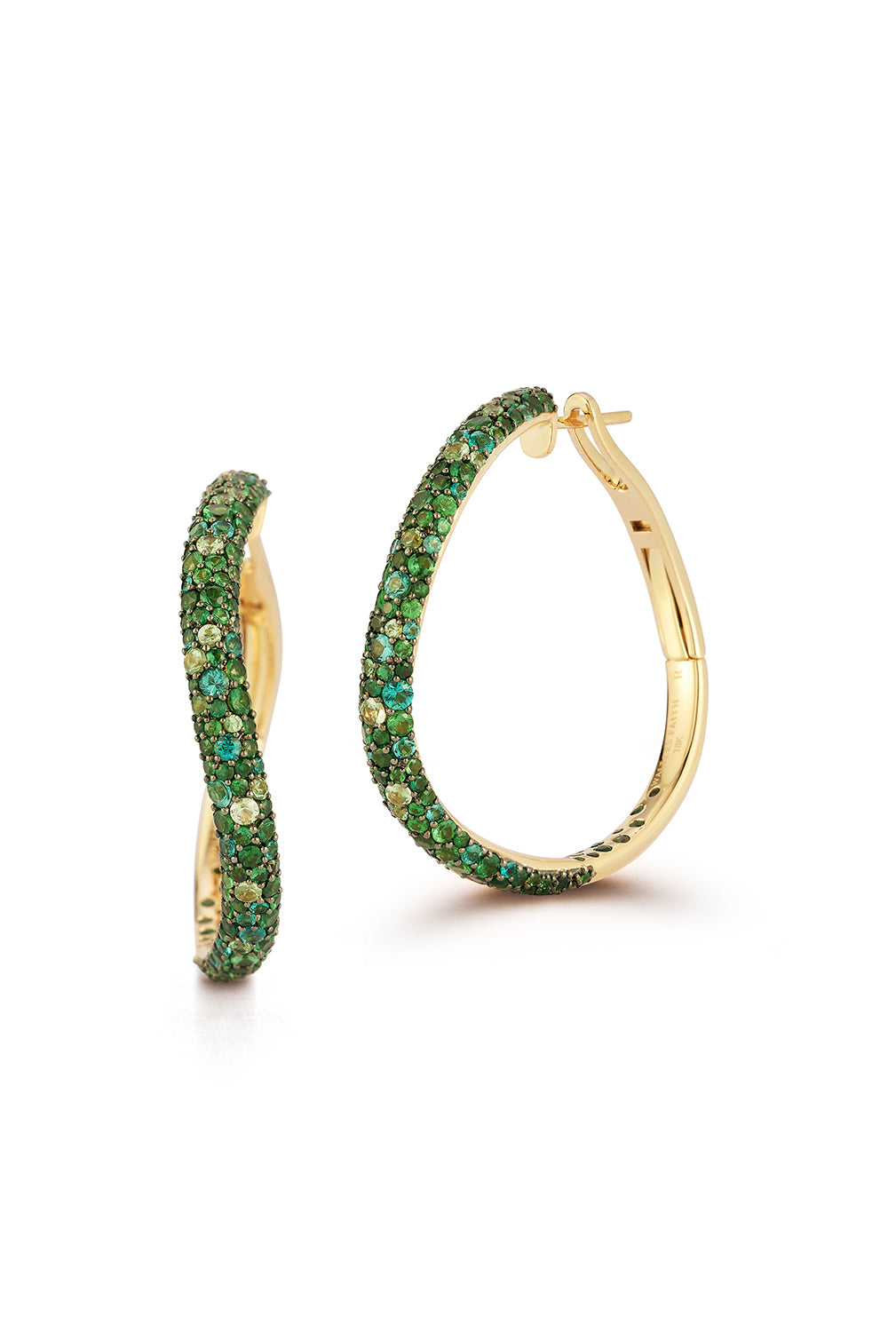 Emerald Julian Hoop Earrings JEWELRYFINE JEWELEARRING WALTERS FAITH   