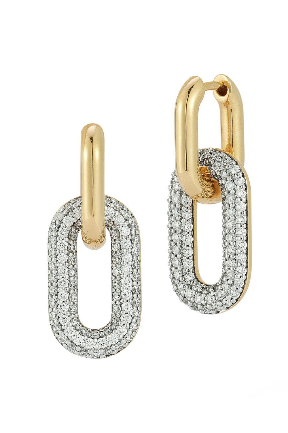 Diamond Morrell Drop Huggie Earrings-YELLOW GOLD-JEWELRYFINE JEWELEARRING-WALTERS FAITH