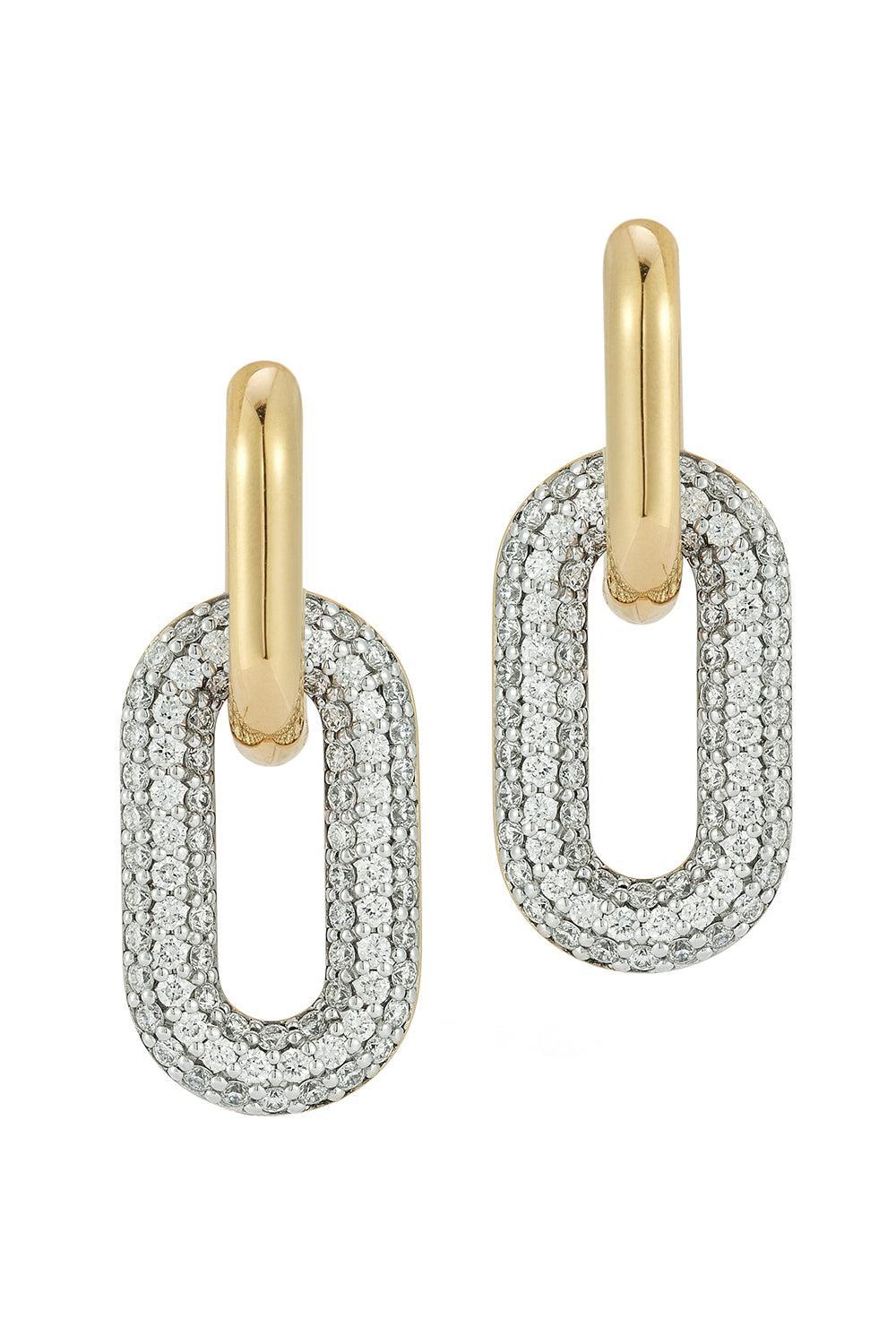 Diamond Morrell Drop Huggie Earrings-YELLOW GOLD-JEWELRYFINE JEWELEARRING-WALTERS FAITH