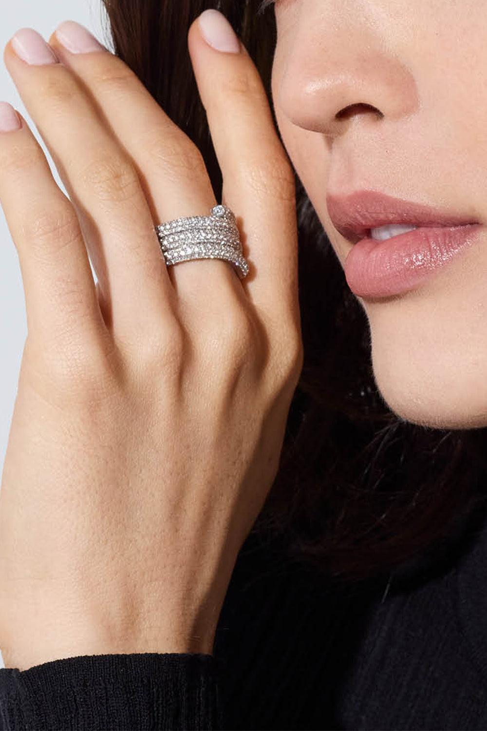 Diamond Triple Row Thoby Spiral Ring-WHITE GOLD-7-JEWELRYFINE JEWELRING-WALTERS FAITH