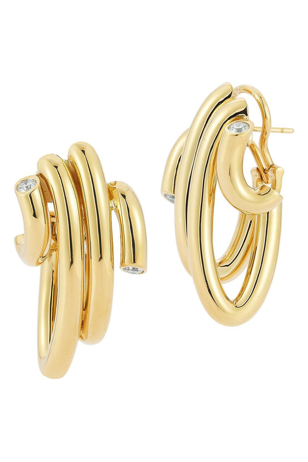 Diamond End Thoby Spiral Earrings-YELLOW GOLD-JEWELRYFINE JEWELEARRING-WALTERS FAITH