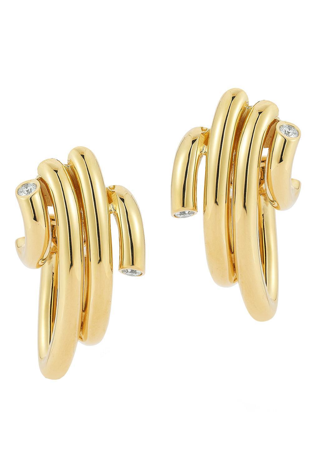 Diamond End Thoby Spiral Earrings-YELLOW GOLD-JEWELRYFINE JEWELEARRING-WALTERS FAITH