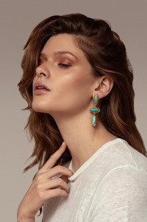 Amazonite Turquoise Larimar Earrings-BLUE-JEWELRYBOUTIQUEEARRING-SYLVIA TOLEDANO
