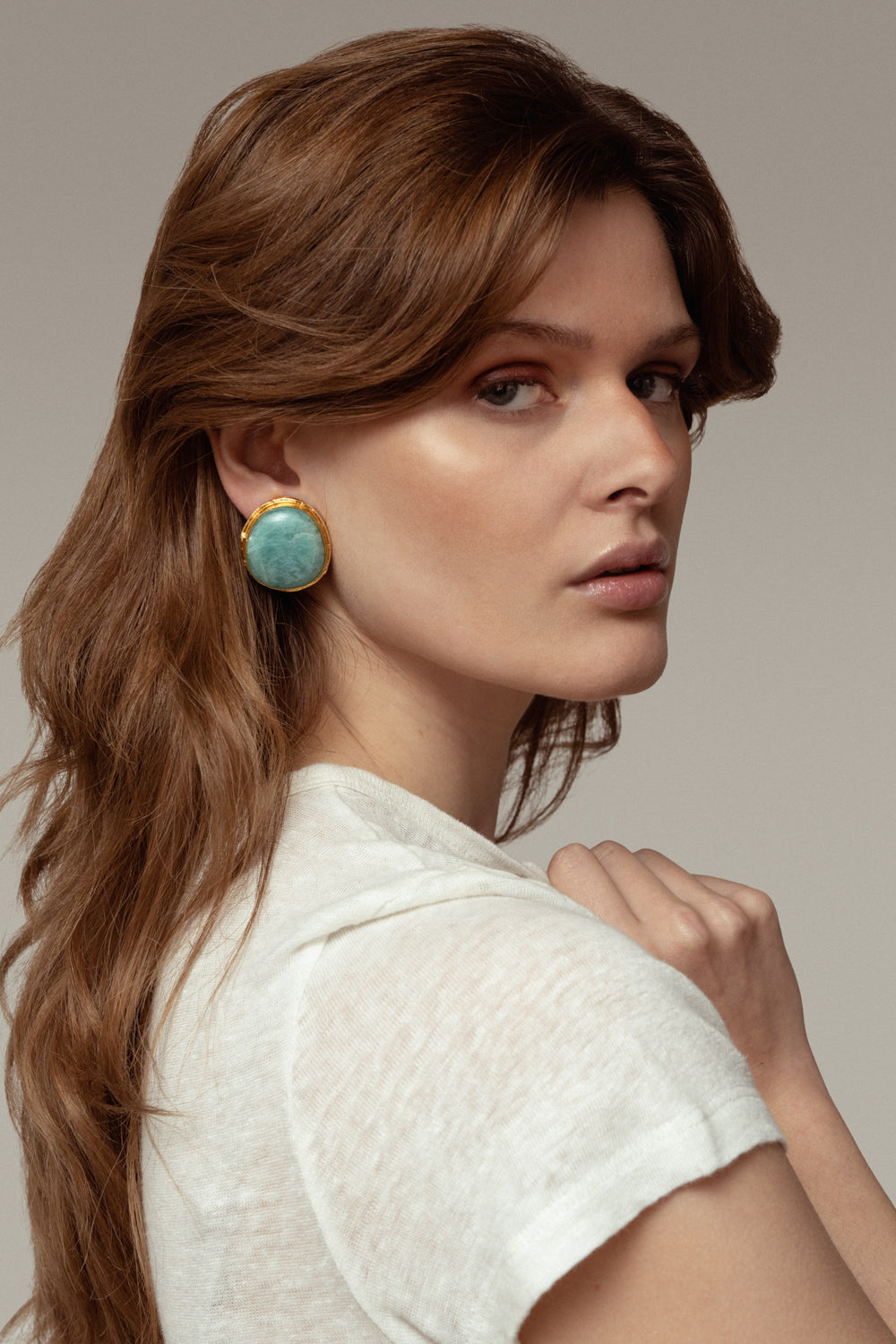Amazonite Macaron Earrings