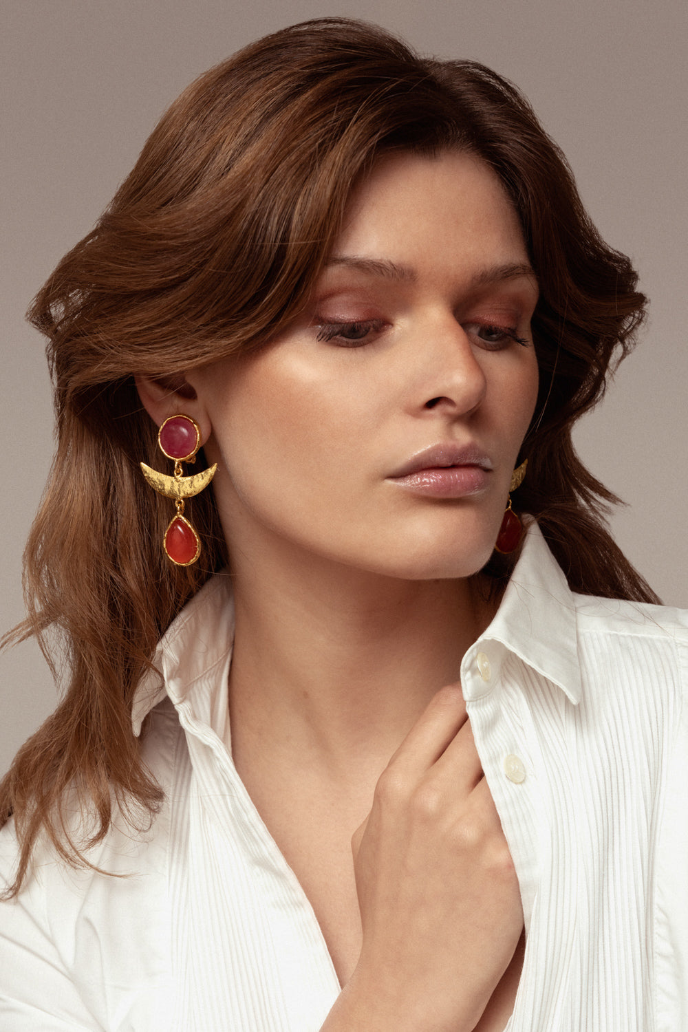 Pink Jasper Cornaline Earrings